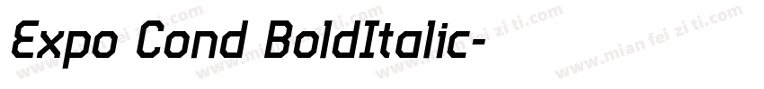 Expo Cond BoldItalic字体转换
